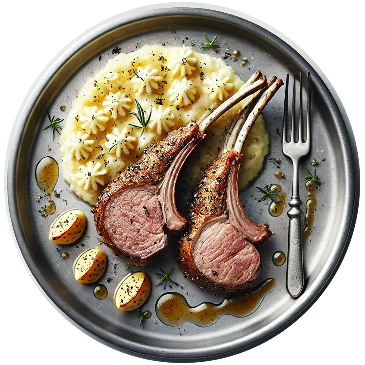 3. | DAY 1 - WELCOME DINNER - FRENCH MINT RACK OF LAMB SERVED OVER A BED OF CHEESY GARLIC MASH POTATOES